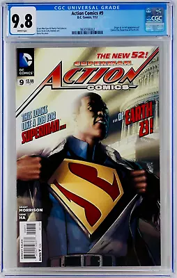Buy Action Comics #9 CGC 9.8 2012 D.C. 1st Cavin Ellis App Superman New 52 NM/MT • 77.65£