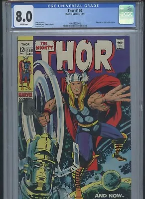 Buy Thor #160 1969 CGC 8.0 • 97.08£