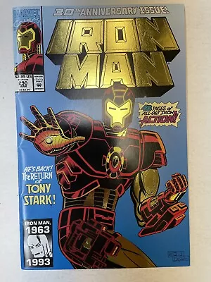 Buy Iron Man #290 Gold Foil Cover 30th Anniversary KEY Tony Stark 1993 Marvel Comics • 6.95£