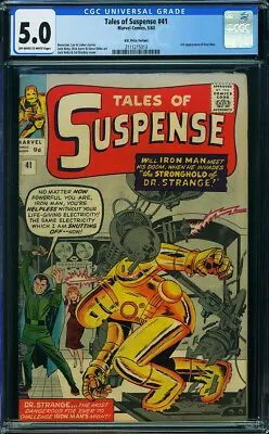 Buy Tales Of Suspense #41 CGC 5.0 1963 3rd Iron Man! UK Price Variant! N2 213 Cm • 554.50£