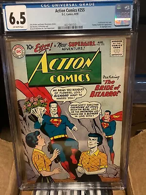 Buy Action Comics 255 DC Comics 1st App Bizzaro Lois Lane 1959 CGC 6.5 Binder Story • 213.57£