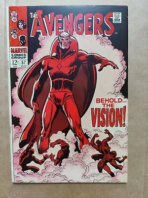 Buy Marvel Comics AVENGERS #57 FN Nice Midgrade 1st VISION Silver Age 1968 • 224.44£