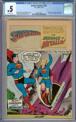 Buy Action Comics #252 Cgc 0.5 Ow Pages // Origin/1st Appearance Of Supergirl • 512.56£