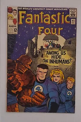 Buy Fantastic Four 45 First Inhumans Marvel Comics 1965 Jack Kirby FN- • 232.98£