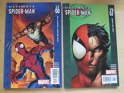 Buy ULTIMATE SPIDERMAN #s 66 & 67 : WOLVERINE, COMPLETE 2 ISSUE 2004 STORY By BENDIS • 6.49£
