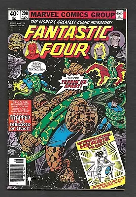 Buy FANTASTIC FOUR #209 * KEY NEWSSTAND VARIANT 1st HERBIE ROBOT 1979 Never Read VG+ • 23.29£