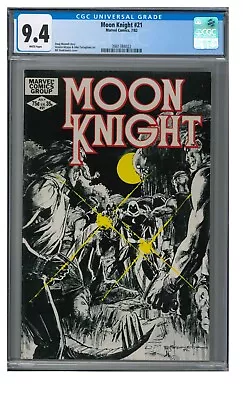 Buy Moon Knight #21 (1982, Marvel Comics) Bill Sienkiewicz Cover CGC 9.4  BR126 • 23.26£