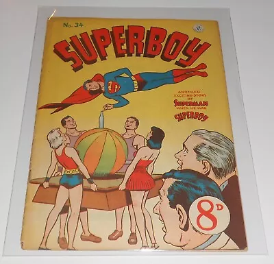 Buy SUPERBOY No.34 K.G. Murray UK 1951 Rare Tommy Tomorrow Robotman Superboy No. 17 • 19.99£