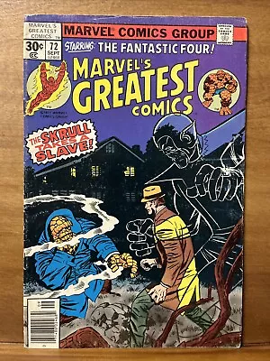 Buy Marvel's Greatest Comics #72 Fantastic Four Rprts. #90 1977 Stan Lee Kirby VG • 6.90£