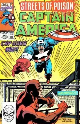 Buy CAPTAIN AMERICA #375 VF, Direct, Marvel Comics 1990 Stock Image • 6.21£