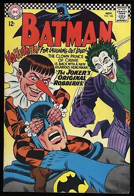 Buy Batman #186 FN/VF 7.0 1st Appearance Gaggy! Joker Cover! Murphy Anderson Art • 92.42£