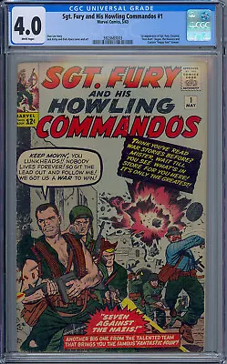 Buy Sgt Fury And His Howling Commandos #1 Cgc 4.0 Rare White Pages 1st Nick Fury • 1,304.70£