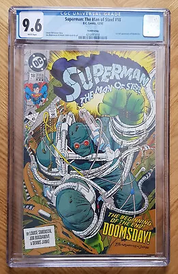 Buy 1992 SUPERMAN THE MAN OF STEEL #18 THIRD PRINTING CGC 9.6 DC Comic • 94.42£