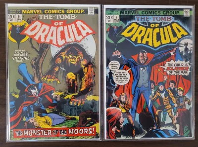 Buy Tomb Of Dracula 1972 VF #6 & 7 Classic Neal Adams Cover 1st Quincy Harker & Lucy • 62.12£