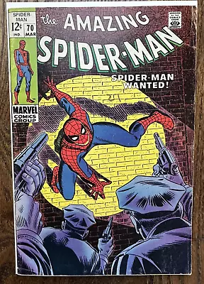 Buy Amazing Spider-Man #70 Marvel 1969 Stan Lee John Romita Kingpin Fine-/F- • 34.94£