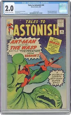 Buy Tales To Astonish #44 CGC 2.0 1963 1476751005 1st App. And Origin Wasp • 547.51£