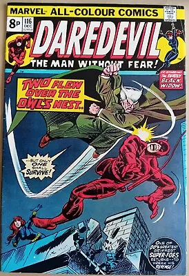 Buy Daredevil #116 - FN (6.0) - Marvel 1974 - 8p UK Price Variant - Vs The Owl  • 5.99£