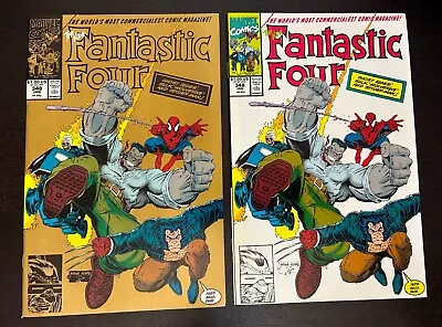 Buy FANTASTIC FOUR #348 (Marvel Comics 1990) -- 1st New Team PLUS 2nd Print GOLD (B) • 16.50£
