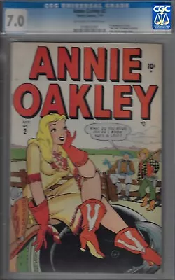 Buy Annie Oakley #2-cgc 7.0 Vf-  - 1948 -timely Comics-1st Lana • 768.07£