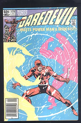 Buy Daredevil #178 Newsstand (Marvel 1982 Miller) Iron Fist & Luke Cage X-over VF/NM • 11.84£