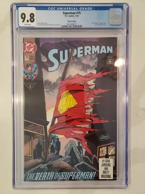 Buy Superman 75 3rd Print CGC 9.8 DC Comics 1993 Death Of Superman • 77.02£