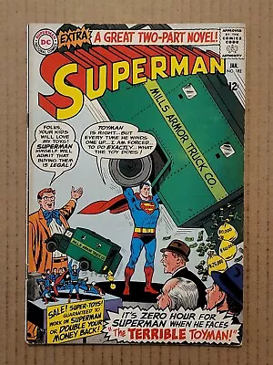 Buy Superman #182 1st SA Appearance Of Toyman DC 1966 FN- • 23.29£