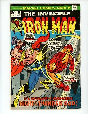 Buy Iron Man #66 Comic Book 1974 GD/VF Low Grade Marvel Comics • 6.98£