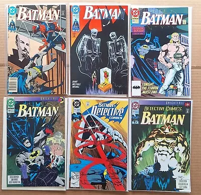 Buy BATMAN/Detective COMICS LOT #446,456,469,496,616,666 Copper Age  (1989-95) • 11.67£