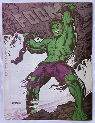 Buy 1973 Foom No. 2 Official Magazine Of Marvel 32 Pages Hulk Steranko Wolverine • 388.30£