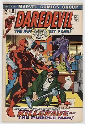 Buy Daredevil 88 Marvel 1972 VG FN Gil Kane Gerry Conway Purple Man Black Widow • 15.38£