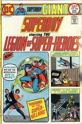 Buy Superboy (1949) # 208 (5.0-VGF) Mike Grell, Legion Of Super-Heroes 1975 • 11.25£