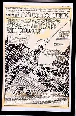 Buy Uncanny X-Men #123 Pg. 1 John Byrne 11x17 FRAMED Original Art Print Spider-Man • 46.55£