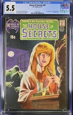 Buy 1971 Dc The House Of Secrets 92 1st Appearance Of Swamp Thing 1st Print Cgc 5.5 • 1,009.58£