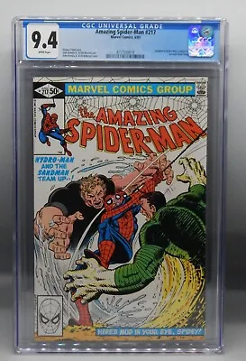 Buy CGC 9.4 Marvel Comics AMAZING SPIDERMAN #217 John Romita SANDMAN Hydro Man MCU • 64.57£