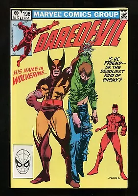 Buy Daredevil #196 - Wolverine Cover / Story - 1st App Dark Wind - Bullseye - 1983 • 25.24£