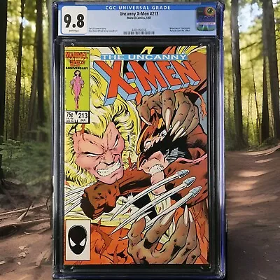 Buy Uncanny X-Men #213 CGC 9.8 Wolverine Vs. Sabatooth 🔑 1987 Mr Sinister Psylocke • 219.95£
