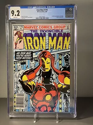 Buy Iron Man #170 CGC 9.2 WP (1983) 1st James Rhodes As Iron Man - Newsstand • 42.71£