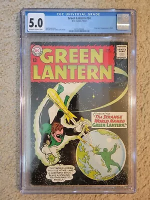Buy Green Lantern # 24...CGC Blue Slab 5.0 VG-Fine Grade--1963 Comic..1st Shark--da • 104.84£