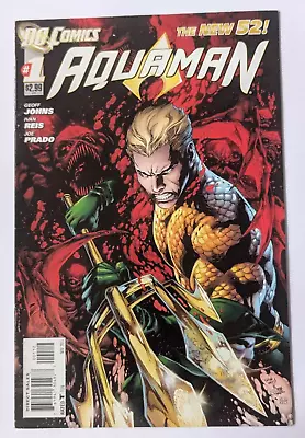 Buy Aquaman #1 - 2nd Printing Red Cover, 2011, DC Comic • 4£