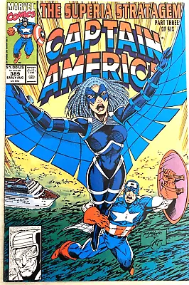 Buy Captain America. # 389. 1st Series. August 1991.  Ron Lim-cover. Nm- • 4.49£