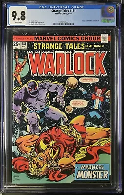 Buy Strange Tales #181 CGC 9.8 • Jim Starlin's Warlock • Marvel Comics • Rare! • 776.60£