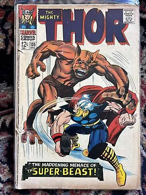 Buy THOR #135 Cover Detached (1966) Vs Super Beast Silver Age Marvel • 4.66£