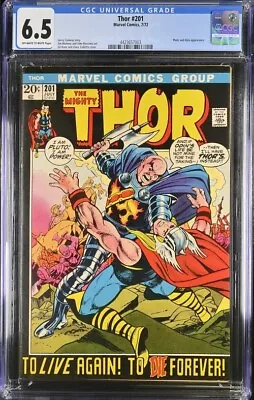 Buy EXCELLENT!  Thor #201 1972 Pluto & Hella Appearance CGC 6.5 GRADED • 77.66£