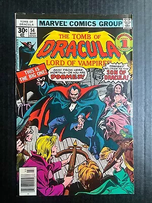 Buy TOMB OF DRACULA #54 March 1977 Key Issue 1st Appearance Of Janus Dracula’s Son • 34.95£