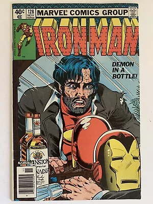 Buy Iron Man #128 6.0 Fn 1979 Newsstand Demon In A Bottle! Marvel Comics • 55.22£
