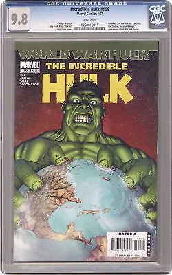 Buy Incredible Hulk #106A 1st Printing CGC 9.8 2007 0258810015 • 41.94£