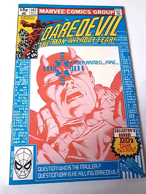 Buy DAREDEVIL # 167 1980 Marvel Comics (VOL. 1 1964) FRANK MILLER  VFN/NM • 16.99£