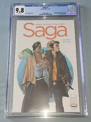 Buy Saga #1 CGC 9.8 First Printing (1st Marko, Alana, Lying Cat - Image 2012) • 287.35£