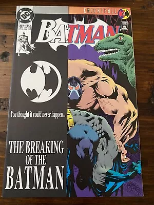 Buy 1993 DC BATMAN #497 Knightfall Pt 11 KEY BANE BREAKS BATMAN'S BACK 9.4 NM • 6.21£