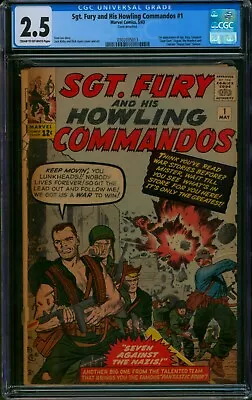 Buy Sgt. Fury And His Howling Commandos #1 ⭐ CGC 2.5 ⭐ 1st Appearance! Marvel 1963 • 601.87£